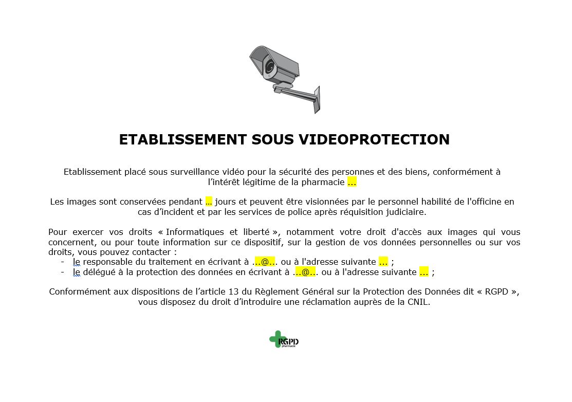 Protection des données et vidéoprotection en officine : Quelles sont les règles ?